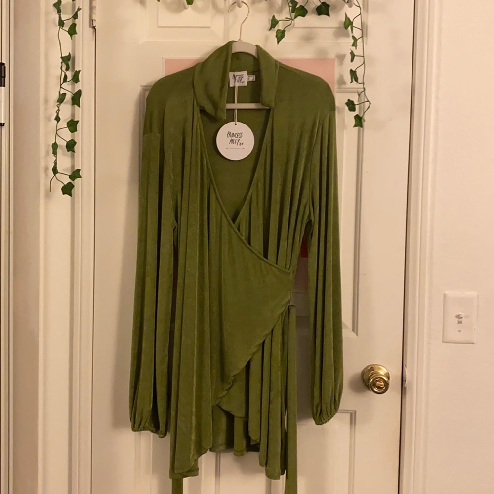 PRINCESS POLLY Party Time mini dress Green
